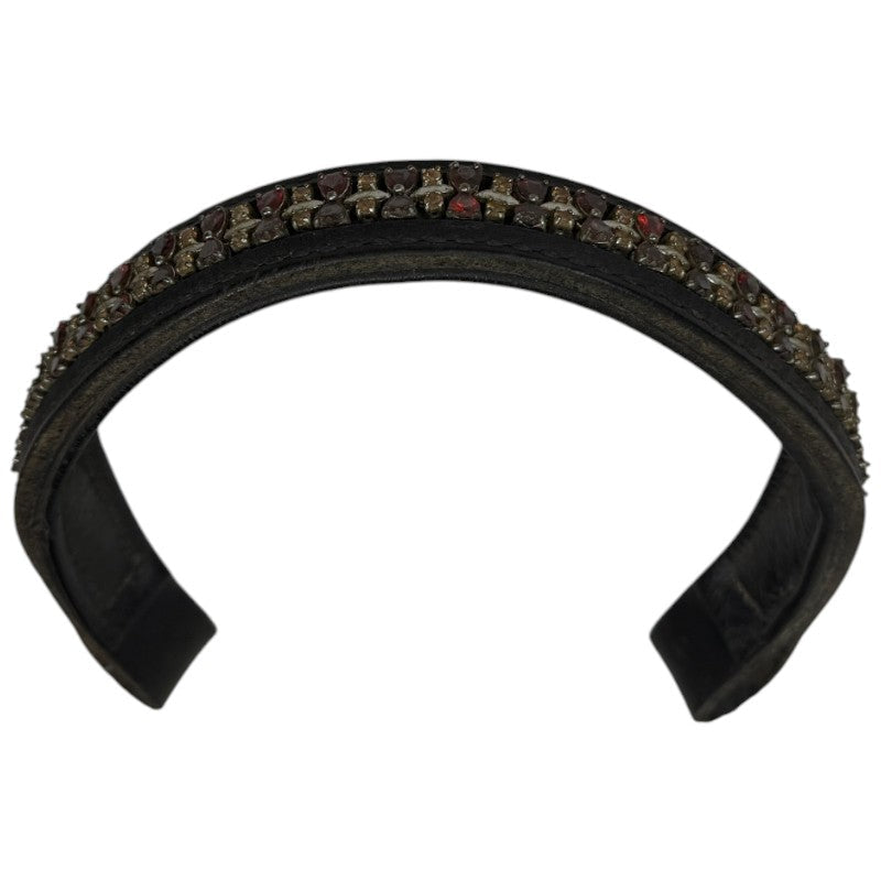 People On Horses Browband in Black/Orange