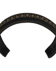 People On Horses Browband in Black/Orange