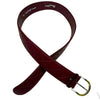 Tailored Sportsman Quilted Leather 'C' Belt in Burgundy