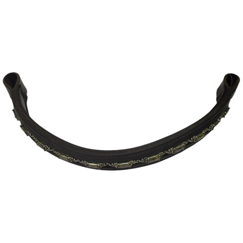 People On Horses Browband in Black/Yellow