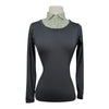 CALLIDAE The Practice Shirt in Black/Sage Sunflowers