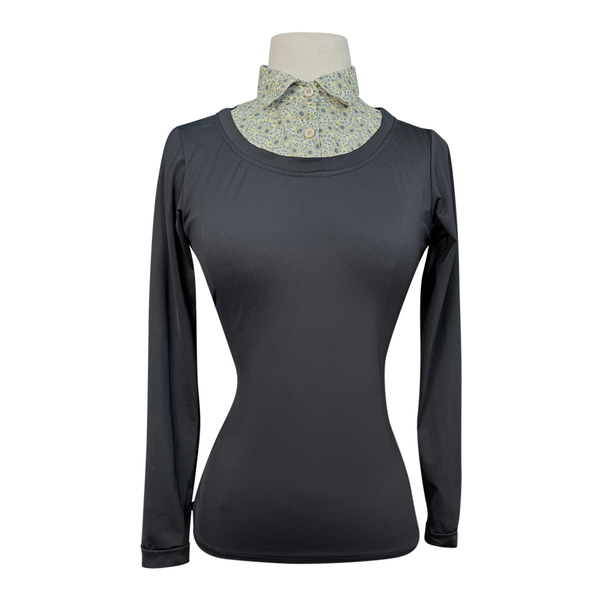 CALLIDAE The Practice Shirt in Black/Sage Sunflowers