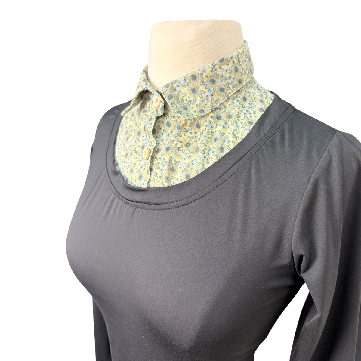 CALLIDAE The Practice Shirt in Black/Sage Sunflowers