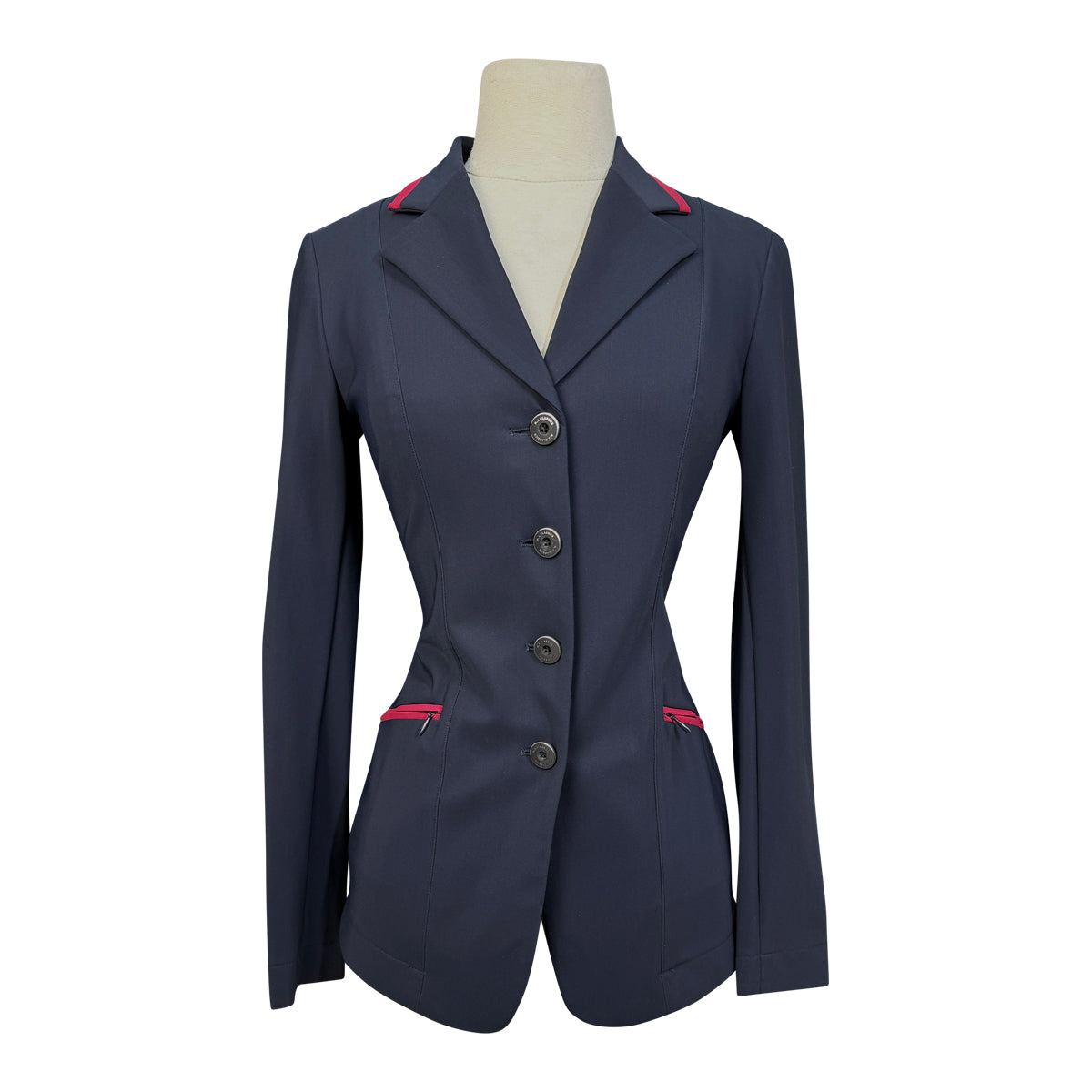 RJ Classics 'Victory' Orange Label Show Coat in Navy/Red Piping