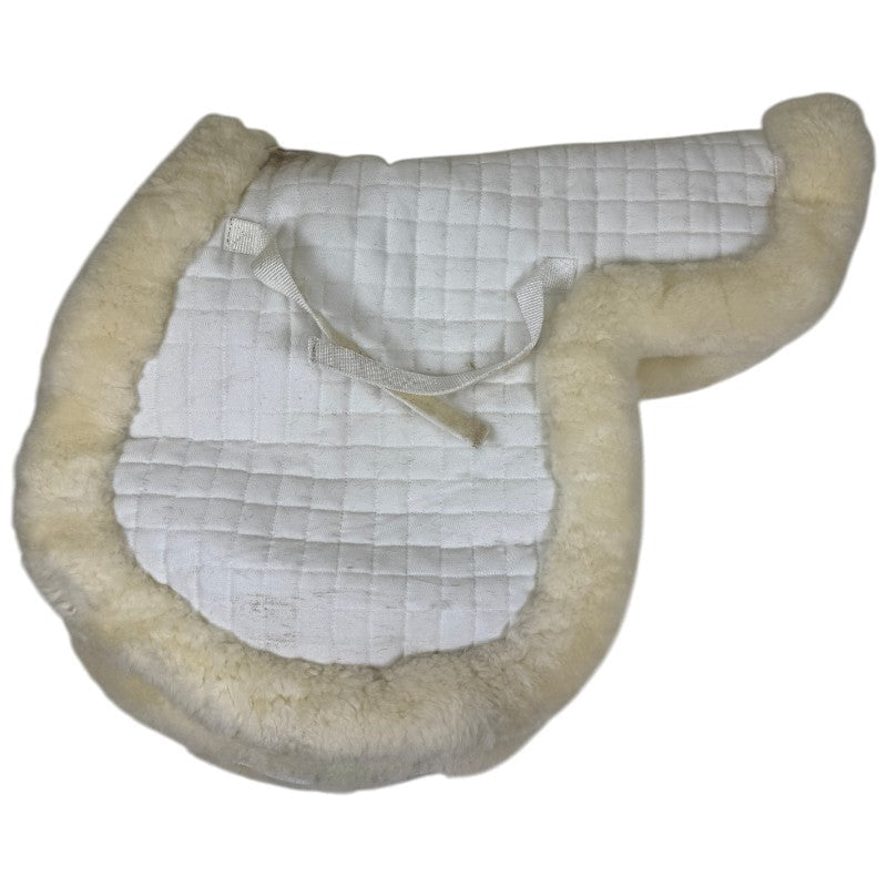 Dover Saddlery Sheepskin Saddle Pad in White