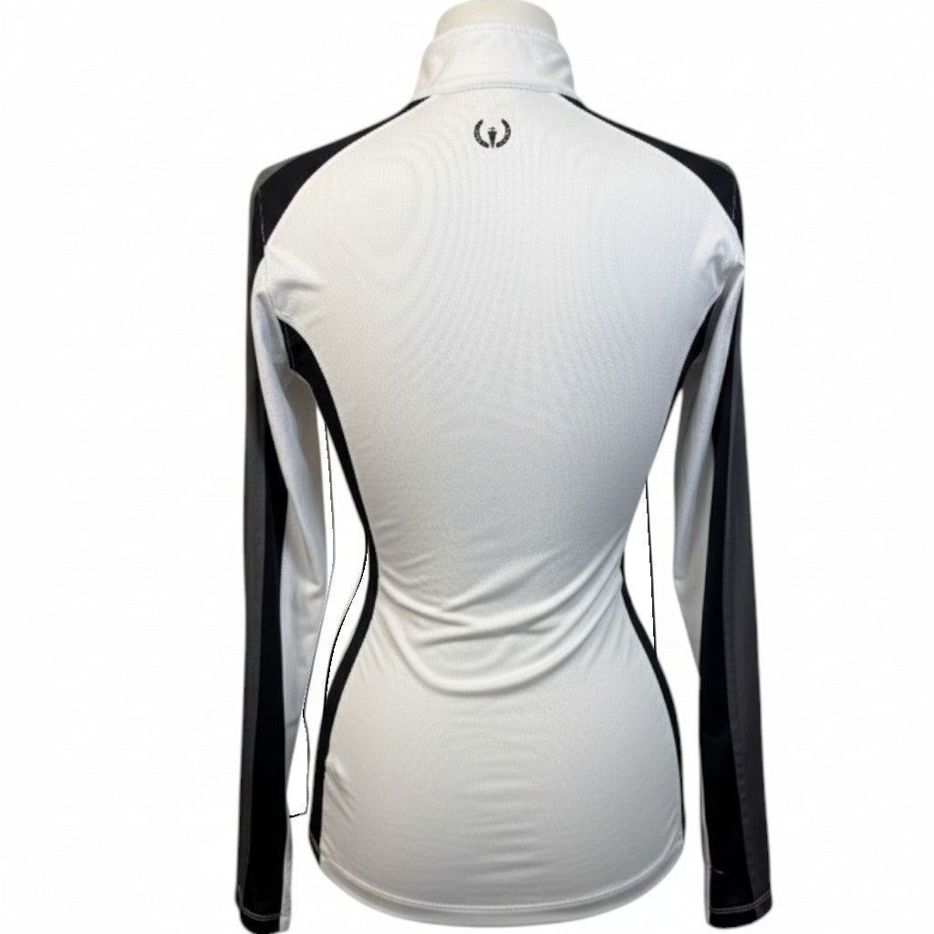 Kerrits Ice Fill Long Sleeve Shirt in White/Black