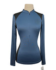 Asmar Equestrian Zip-Up Training Shirt in Navy/Black