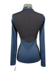 Asmar Equestrian Zip-Up Training Shirt in Navy/Black