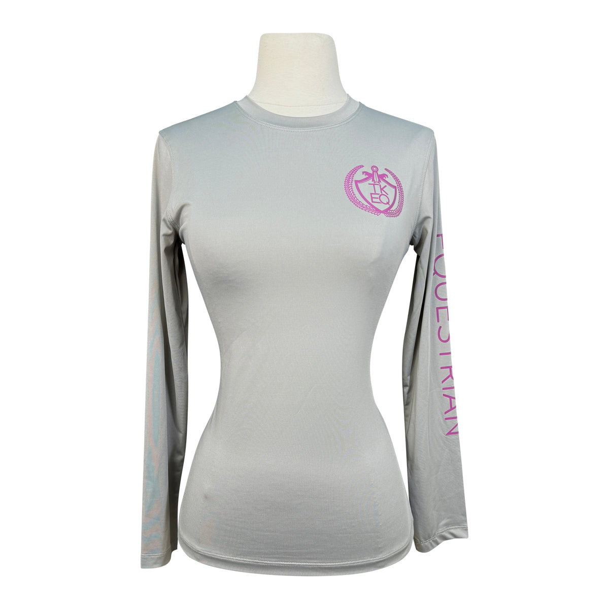 TKEQ &#39;Crest&#39; Sustainable Long Sleeve Shirt in Silver/Purple