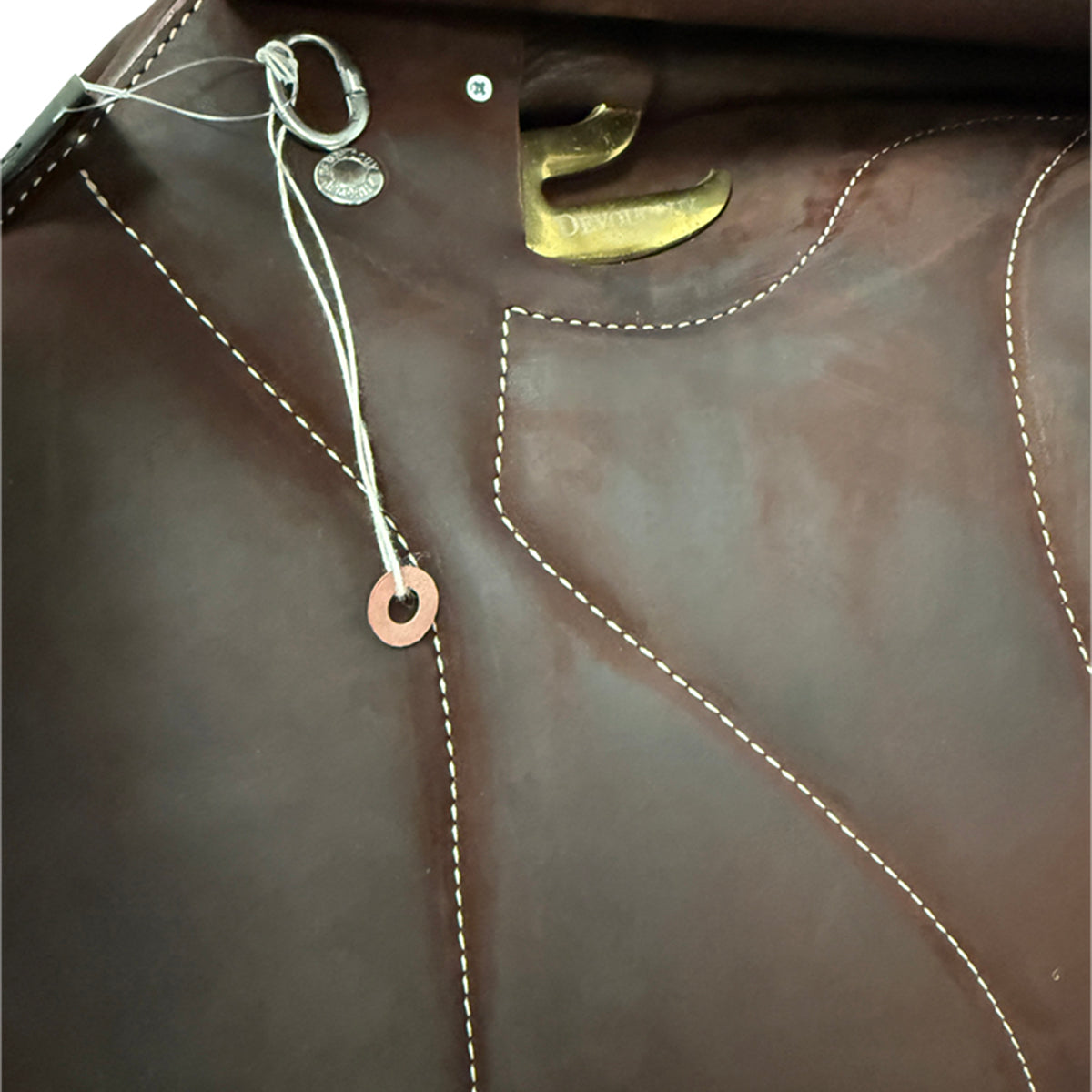 Devoucoux 2023 &#39;Chiberta O&#39; Monoflap Saddle in Brown/Navy