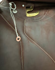 Devoucoux 2023 'Chiberta O' Monoflap Saddle in Brown/Navy