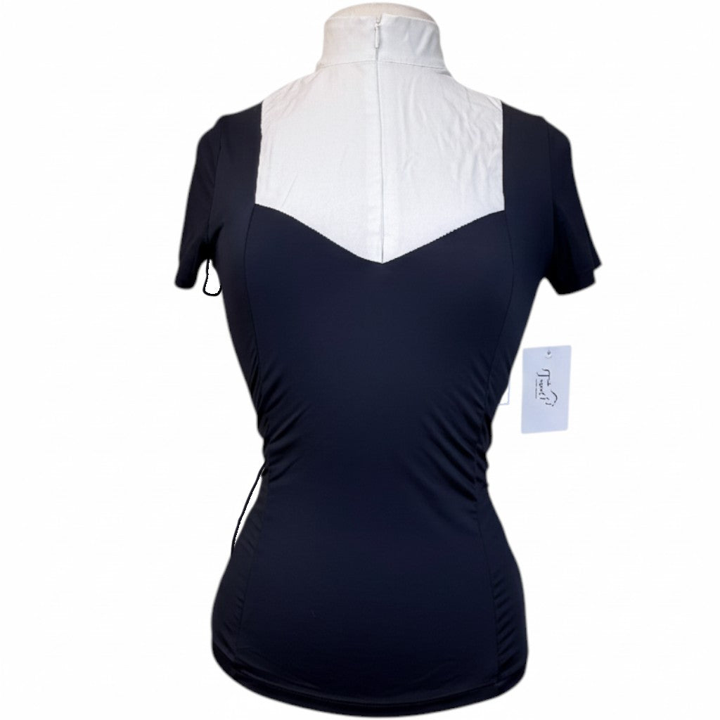 Hannah Child's 'Lexi' Short Sleeve Show Shirt in Pitch Black