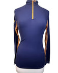 Kastel Signature Long Sleeve Shirt in Navy/Orange 