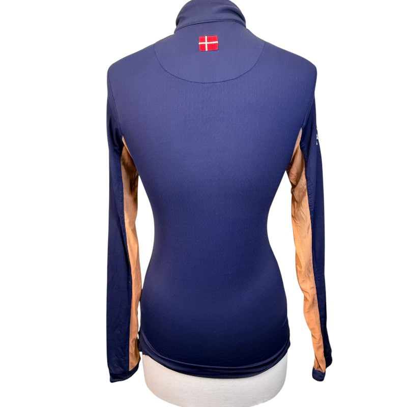 Kastel Signature Long Sleeve Shirt in Navy/Orange 