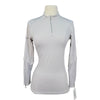 Aztec Diamond 1/4 Zip Long Sleeve Base Layer in Grey