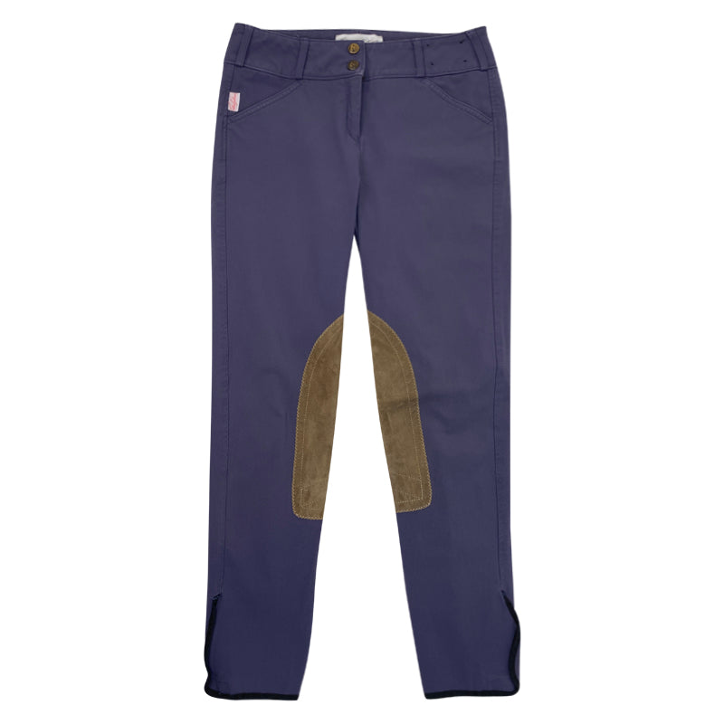 Front of Tailored Sportsman 'Trophy Hunter' Breeches in Purple Heart - Women's 30R