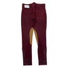 Back of Elation Platinum 'Chelsea' Breeches in Burgundy/Tan