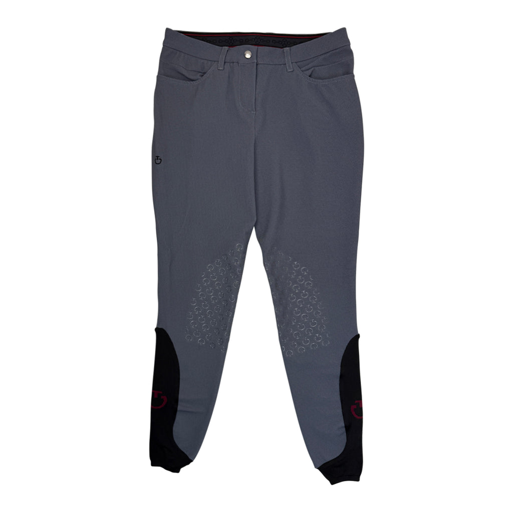 Cavalleria Toscana Logo Grip Breeches in Grey Micro Check