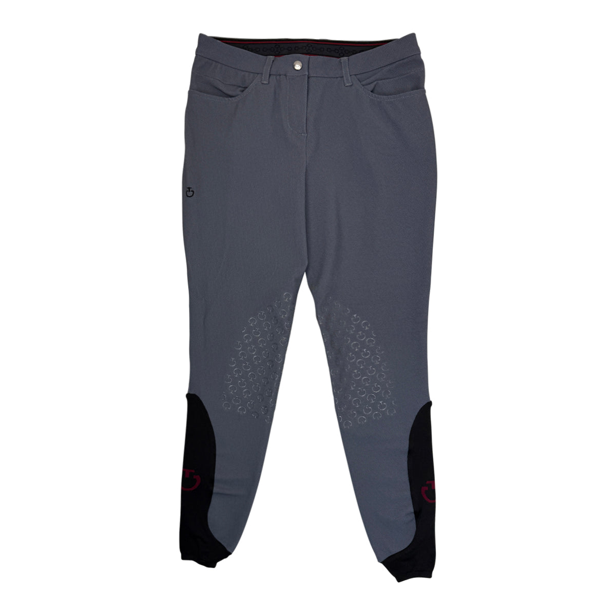 Cavalleria Toscana Logo Grip Breeches in Grey Micro Check