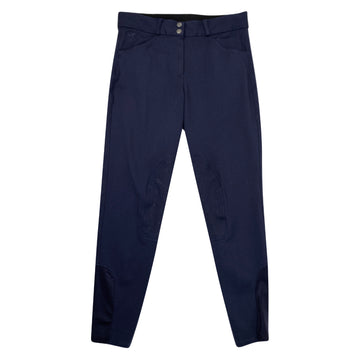 SmartPak 'Piper' Knit Knee Patch Breeches in Navy