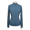 Hannah Child's 'Cameron' Rib Mock Neck Shirt in Deep Sea
