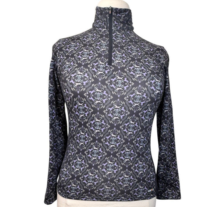 Kerrits Long Sleeve Winter Shirt in Royal Horse Wreath