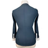 Asmar Equestrian Mesh Long Sleeve Show Shirt in White/Teal 