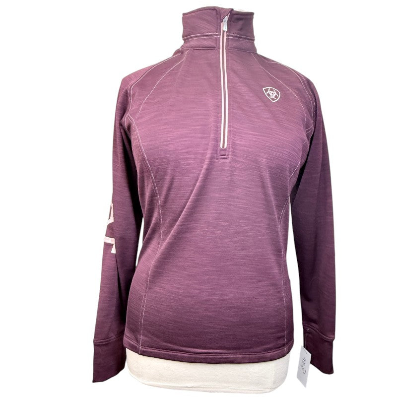 Ariat Tek Team 1/4 Zip Pullover in Heather Plum - Women's Large