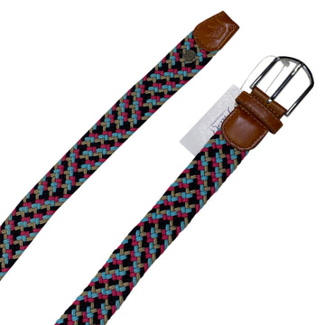 Riders 4 Wellbeing Elastic Belt in Pink/Blue/Tan/Black