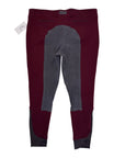 Dover Saddlery 'Wellesley' Full Seat Breech in Maroon/Grey