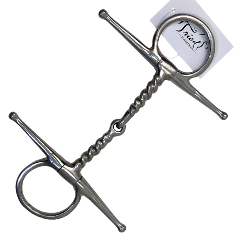 Full Cheek Corkscrew Snaffle Bit in Stainless Steel - 4.5"