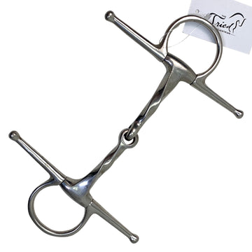 Full Cheek Slow Twist Snaffle Bit in Stainless Steel