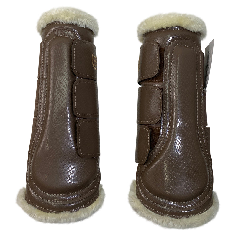 Inside fo Equestrian Stockholm Brushing Boots in Champagne