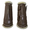 Inside fo Equestrian Stockholm Brushing Boots in Champagne