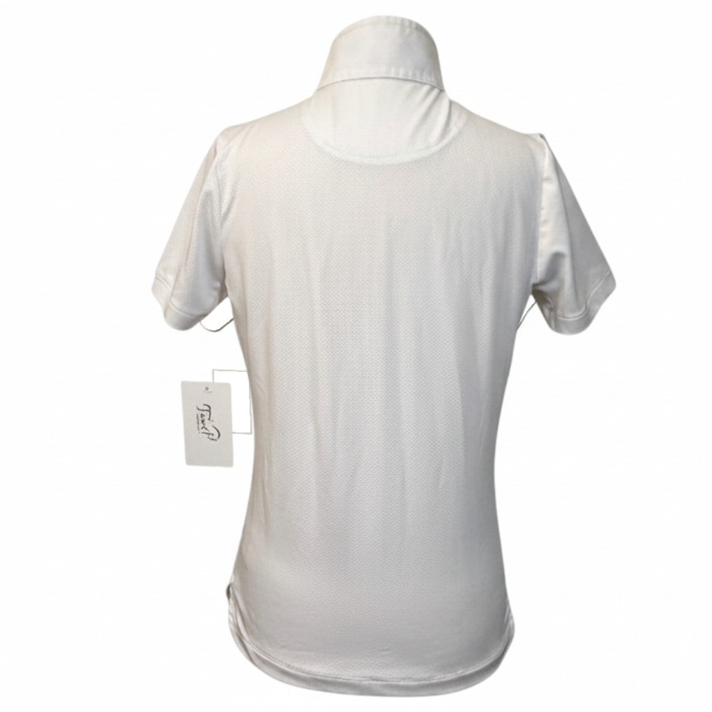 Romfh Chill Factor Short Sleeve Show Shirt in White/Blue Swirls