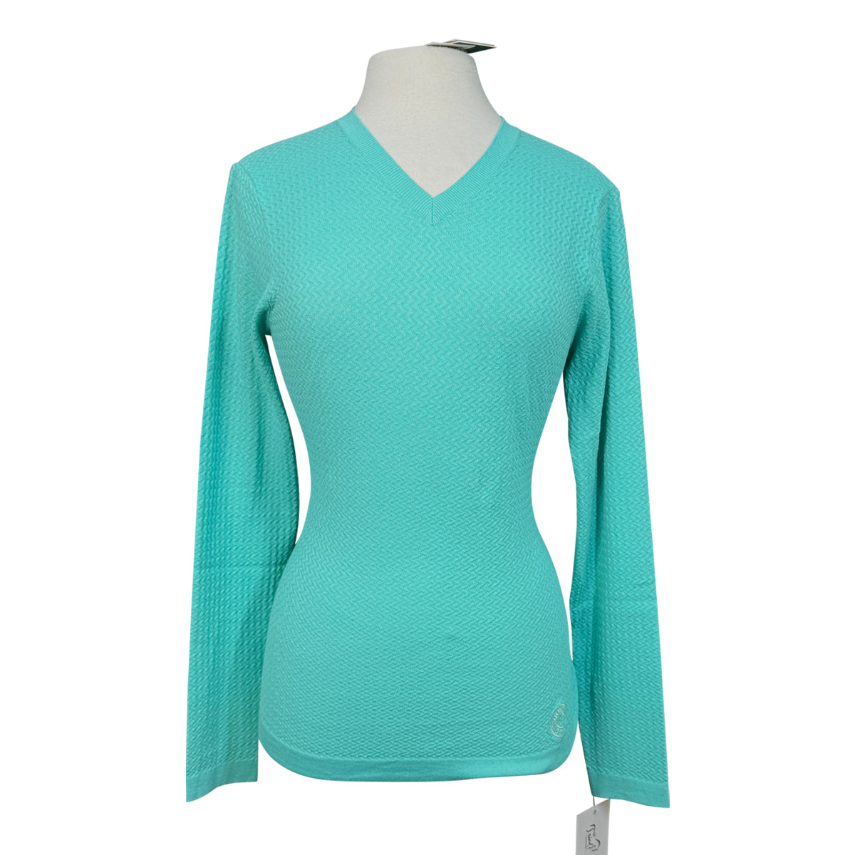 Dover Saddlery Williston Sweater in Turquoise