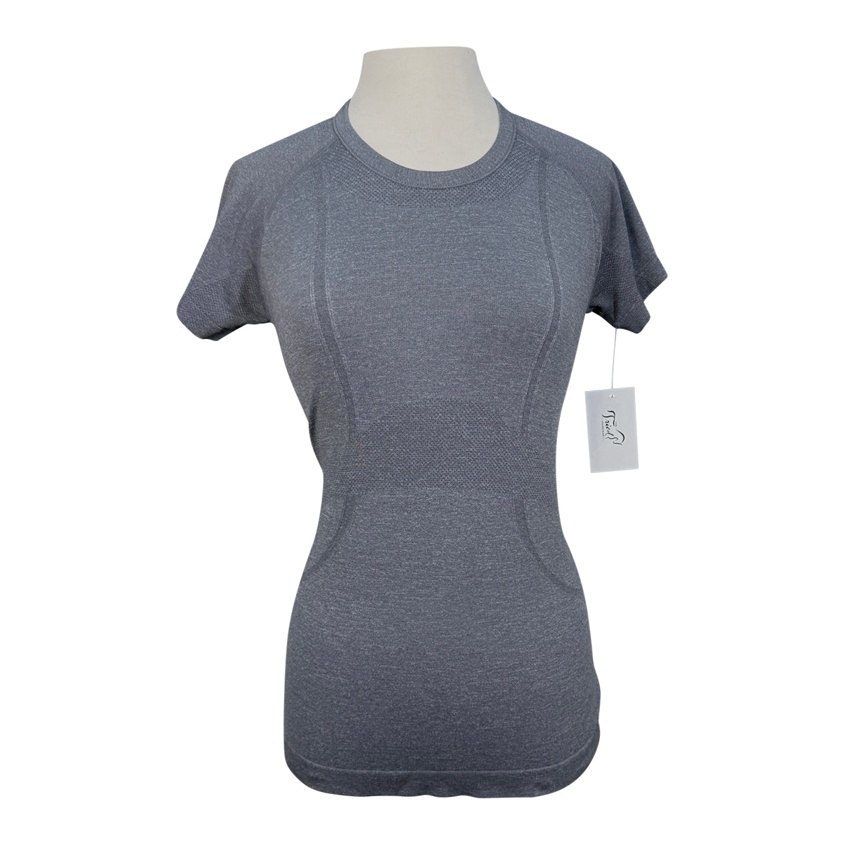 Short Sleeve Seamless Athletic Tee in Heather Grey