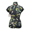Kastel Charlotte Signature Short Sleeve Shirt in Black/Spring Leaves