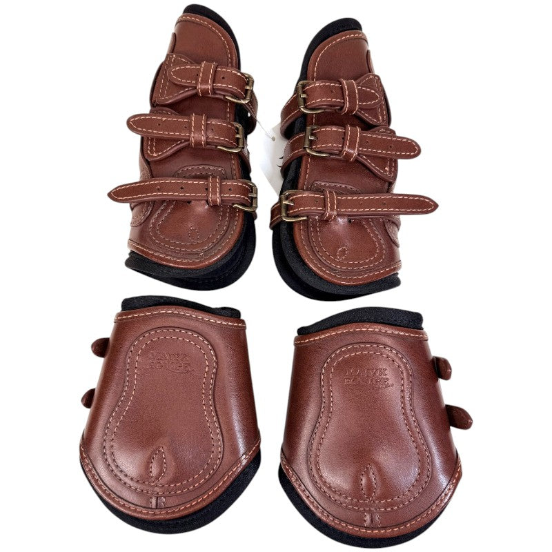 Majyk Equipe Leather Jump Boots Set of 4 in Brown - Pony M/L