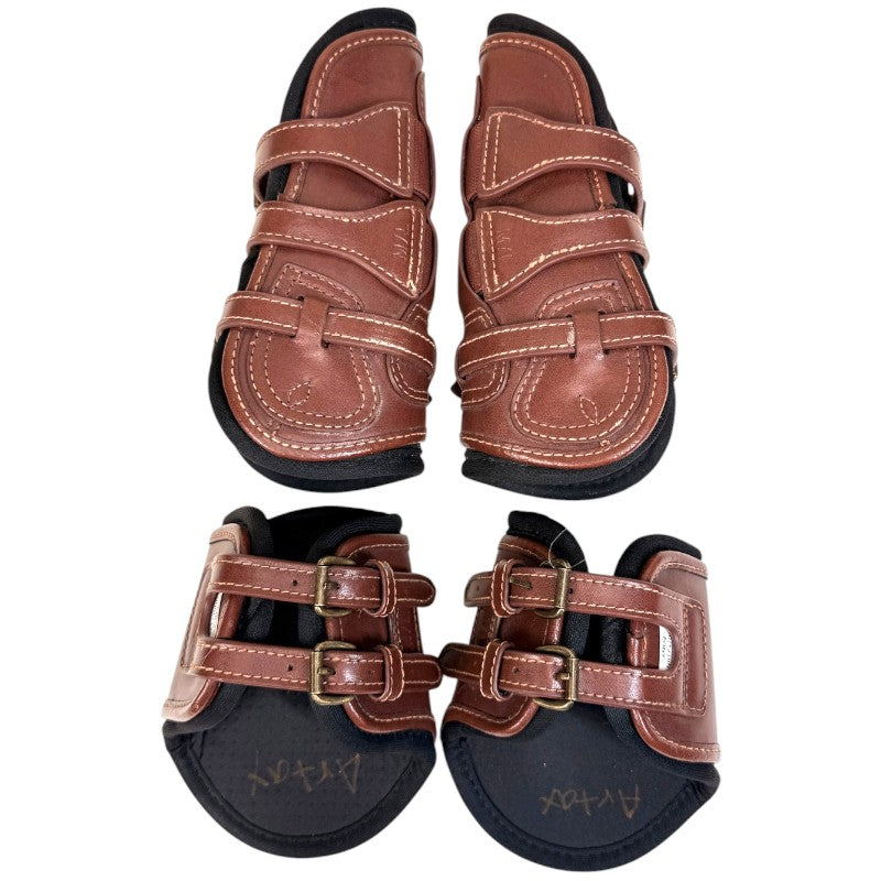 Majyk Equipe Leather Jump Boots Set of 4 in Brown - Pony M/L