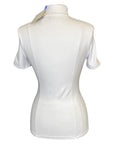 Back of Equisite 'Elaine' Show Shirt in White