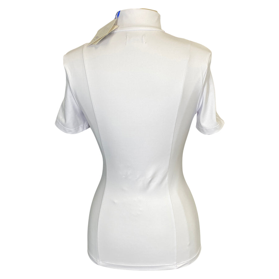 Back of Equisite 'Elaine' Show Shirt in White