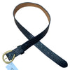 Peachy Belts Leather Belt in Croc/Gold - Women's S/M