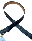 Peachy Belts Leather Belt in Croc/Gold - Women's S/M