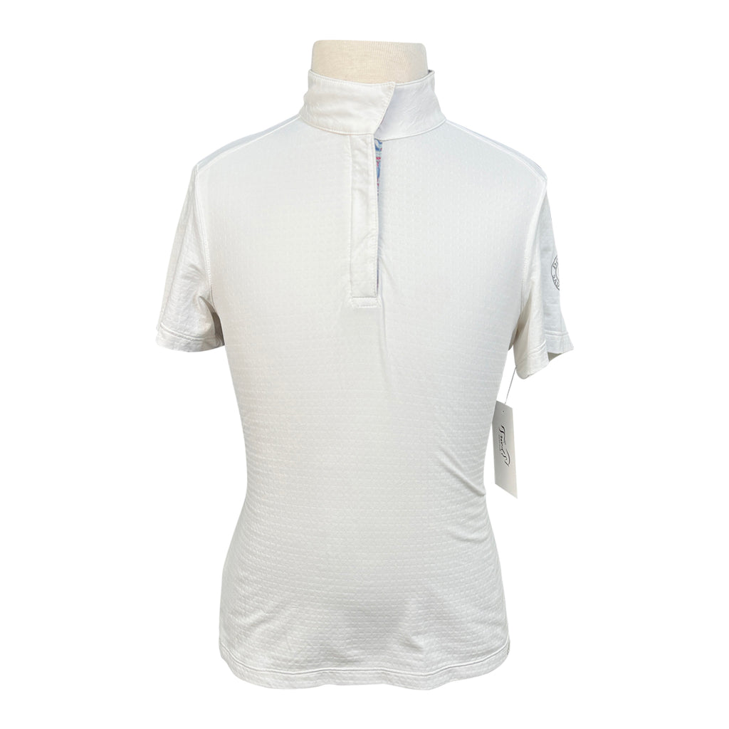 Dover Saddlery 'CoolBlast 100' Show Shirt in White/Paisley