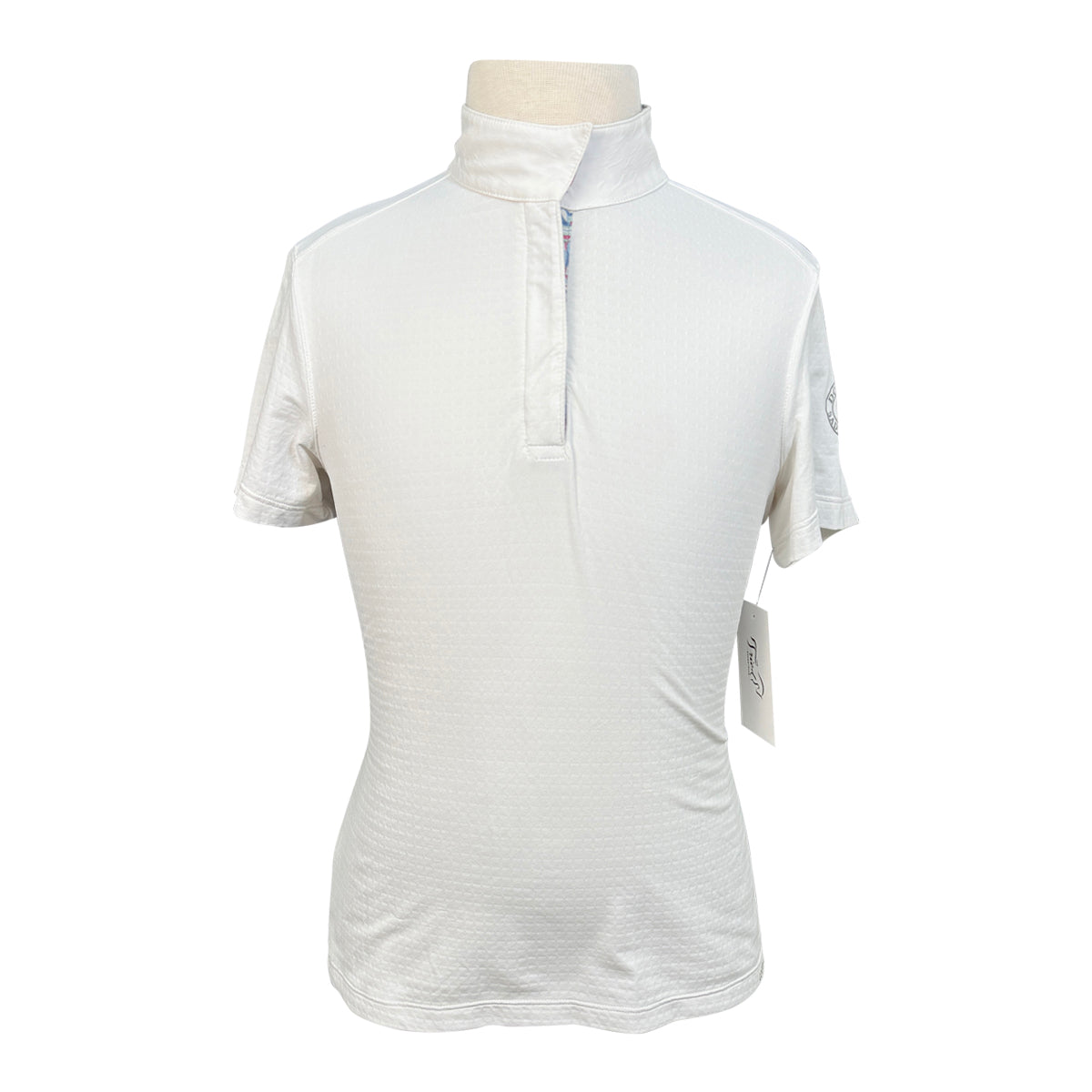 Dover Saddlery 'CoolBlast 100' Show Shirt in White/Paisley