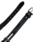Clever with Leather 'Show Barn' Belt in Black - Women's Small