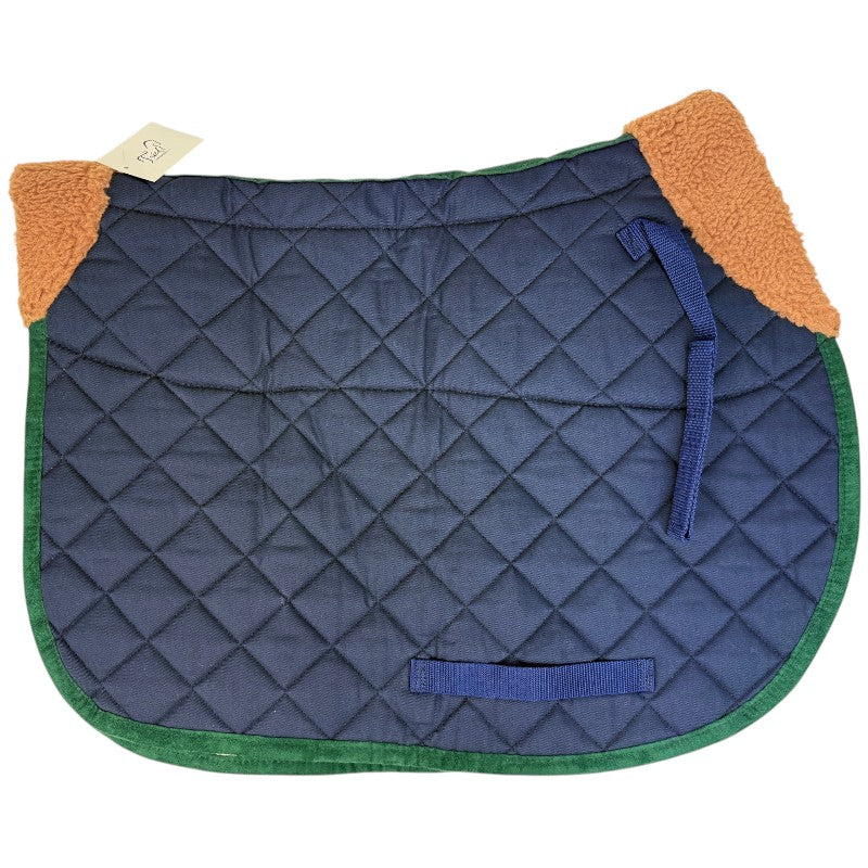 Sixteen Cypress Jumper Pad with Sheepskin Bottom in Navy/Tan