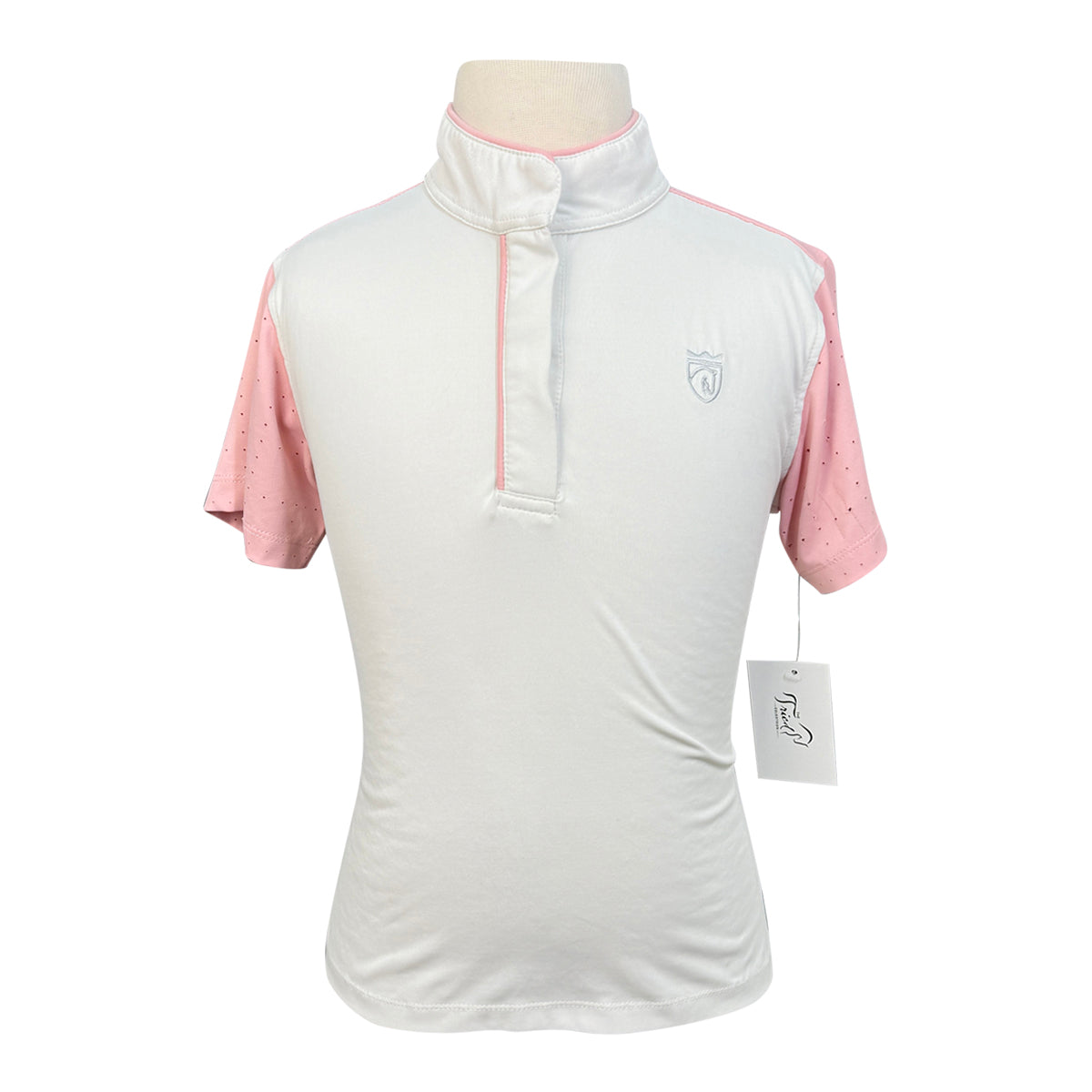 Elation 'Grace' Show Shirt in White/Pink