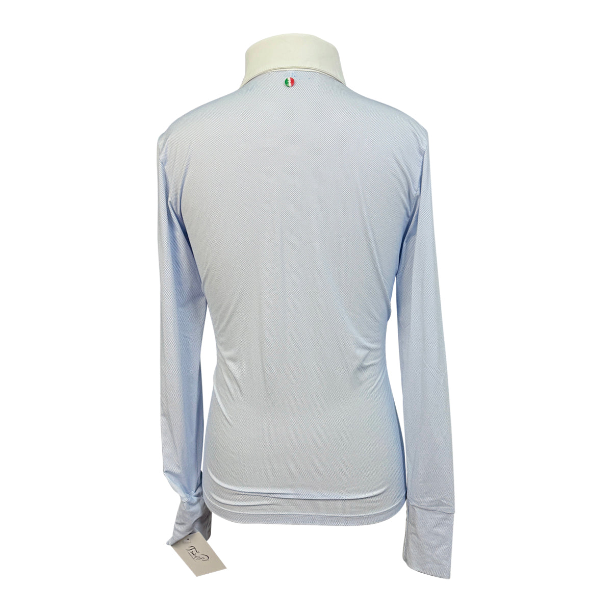For Horses 'Toby' Boys Long Sleeve Show Shirt in Light Blue